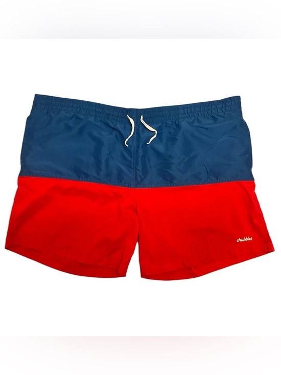 chubbies Other - Chubbies Swim Trunks Men’s 2XL Mesh Liner 6.5” Summer Blue Red Colorblock
